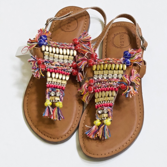 Free People Vegan Tulum Embellished Sandals 7/7.5 - Picture 3 of 7